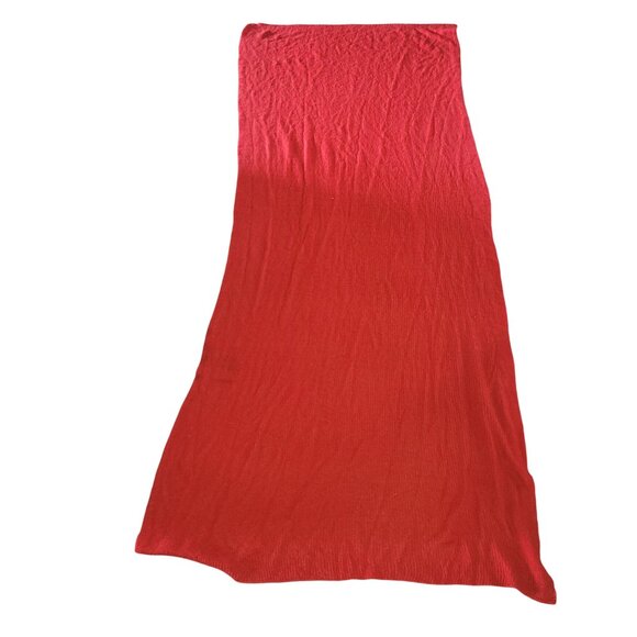Vibrant Red Knit Scarf Wrap By Free people Soft & Warm Accessory - Picture 2 of 5